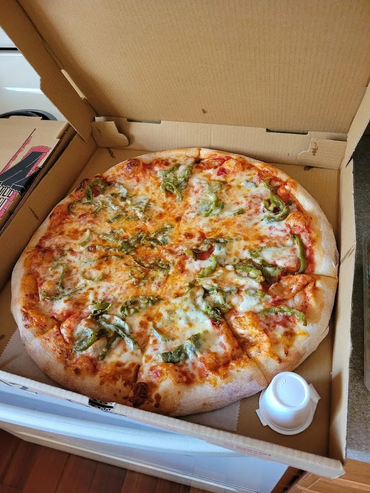 Cheese Pizza Green Peppers