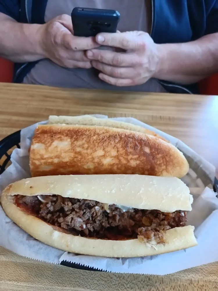Large Cheesesteak with Sauce and Onions